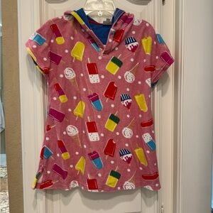 Mini Boden popsicle, print terry swimsuit, cover-up